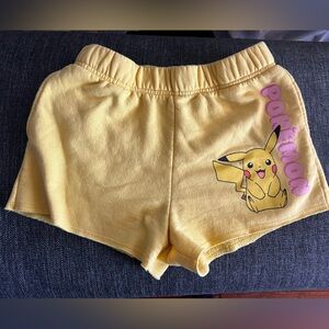 Pokemon Pikachu Yellow Kids 10-12 Shorts
